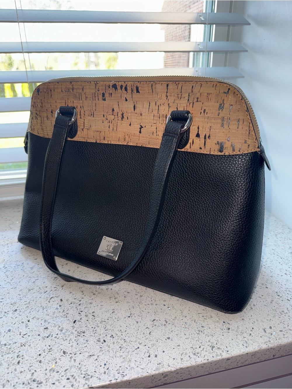 Ralph Lauren Handway Cork Dome Purse – Black